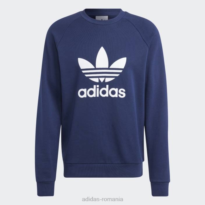 Adidas hanorac adicolor classics trefoil crewneck night indigo bărbați indigo de noapte 2JBN4925