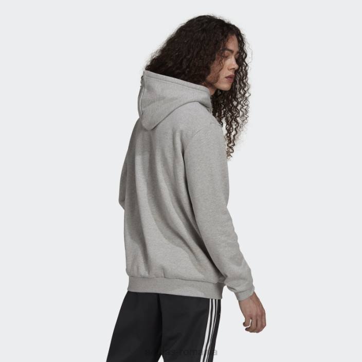 Adidas hanorac adicolor classics trefoil gri mediu bărbați gri mediu/alb 2JBN1256