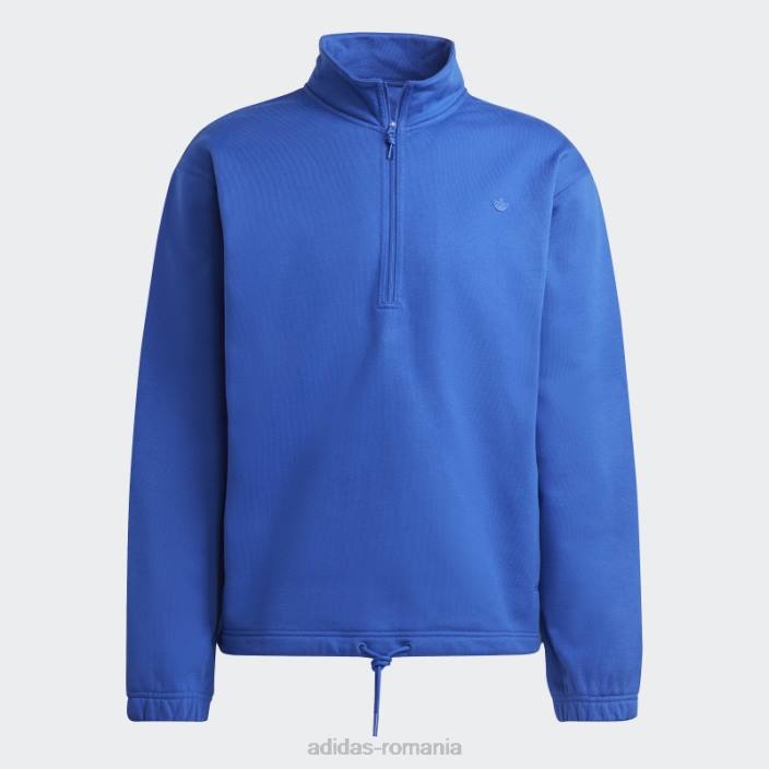 Adidas hanorac adicolor contempo cu jumătate de fermoar albastru bărbați albastru 2JBN5203