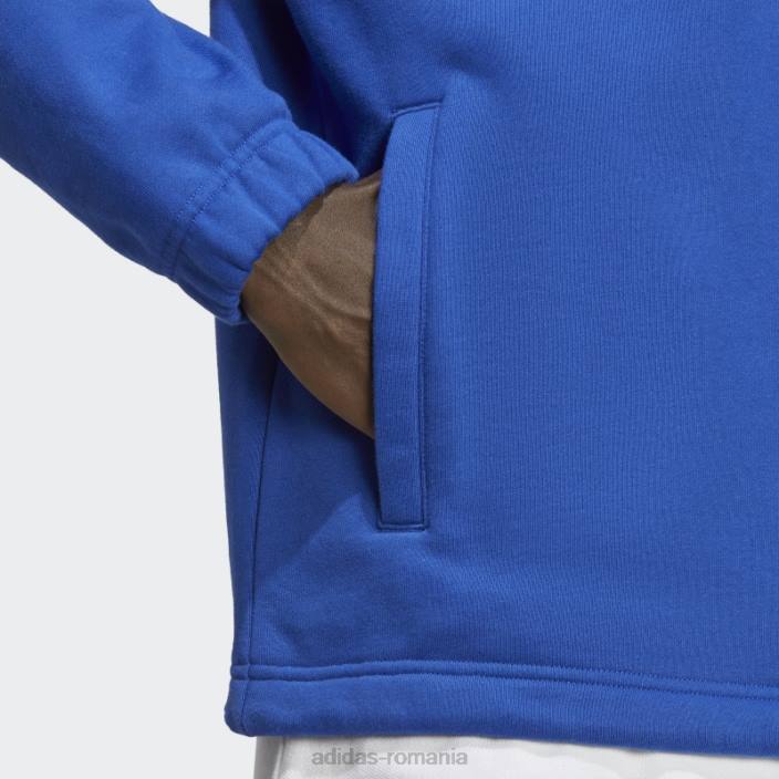 Adidas hanorac adicolor contempo cu jumătate de fermoar albastru bărbați albastru 2JBN5203