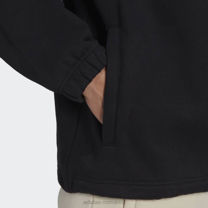 Adidas hanorac adicolor contempo cu jumătate de fermoar negru adidas bărbați negru 2JBN4866