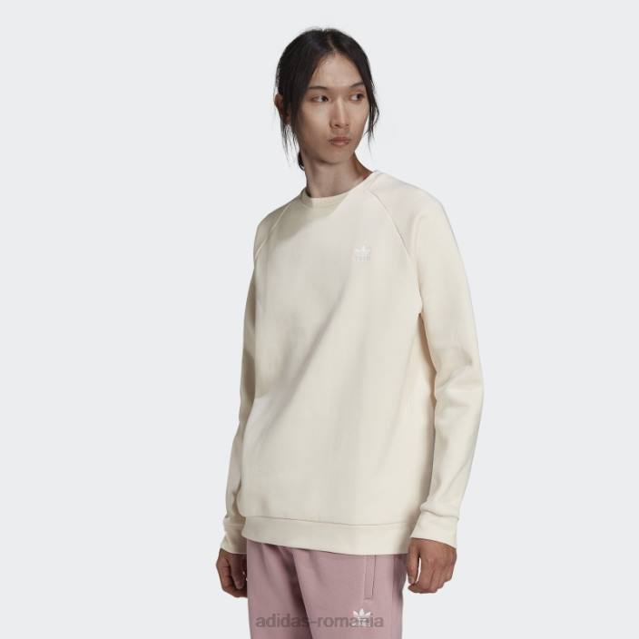 Adidas hanorac alb adicolor essentials trefoil crewgate bărbați alb 2JBN6767