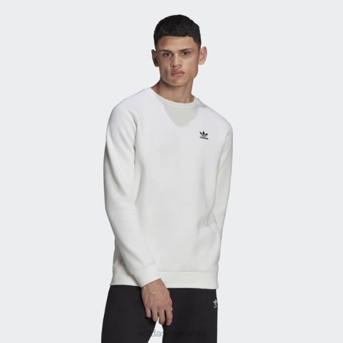 Adidas hanorac alb adicolor essentials trefoil crewgate bărbați alb 2JBN7552