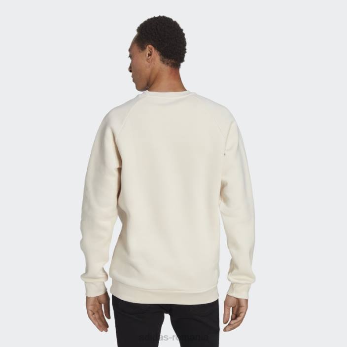 Adidas hanorac alb cu trefoil essentials cu decolteu bărbați alb 2JBN13348
