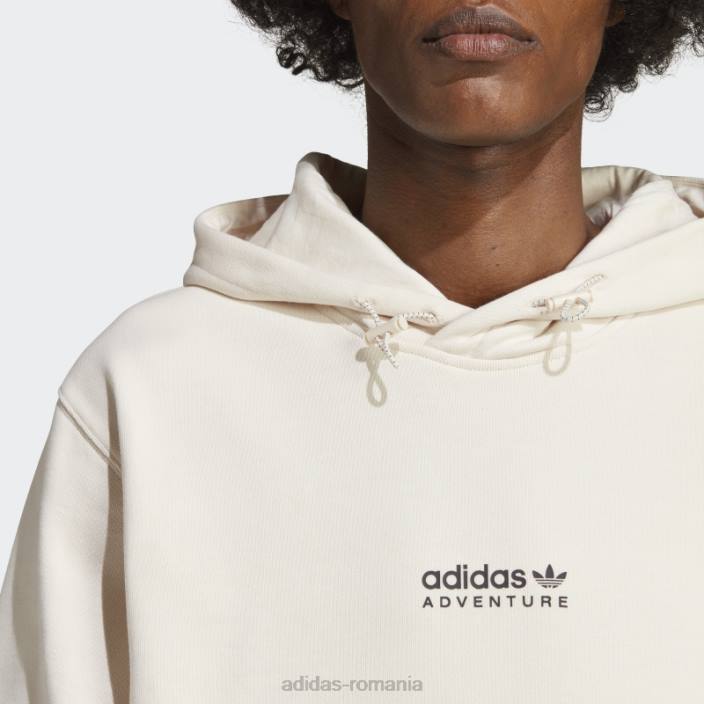 Adidas hanorac alb de aventură de modă bărbați alb 2JBN14068