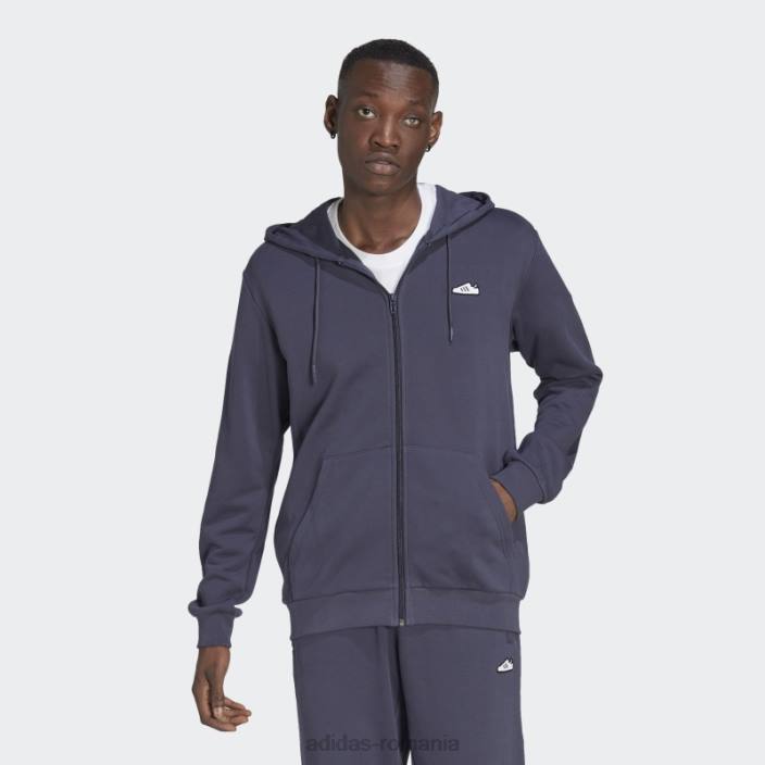 Adidas hanorac brodat cu fermoar bleumarin bărbați marina 2JBN14629