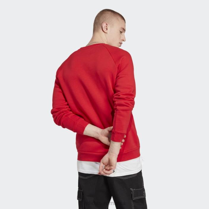 Adidas hanorac crewneck trefoil essentials bărbați stacojiu 2JBN14482