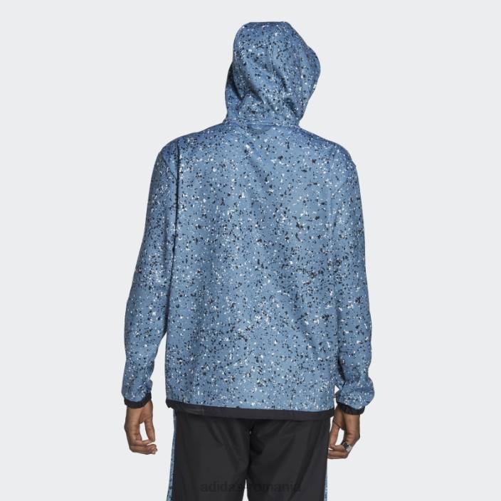 Adidas hanorac cu capota cu imprimeu de iarna aventura multicolor bărbați multicolor/albastru alterat 2JBN1253