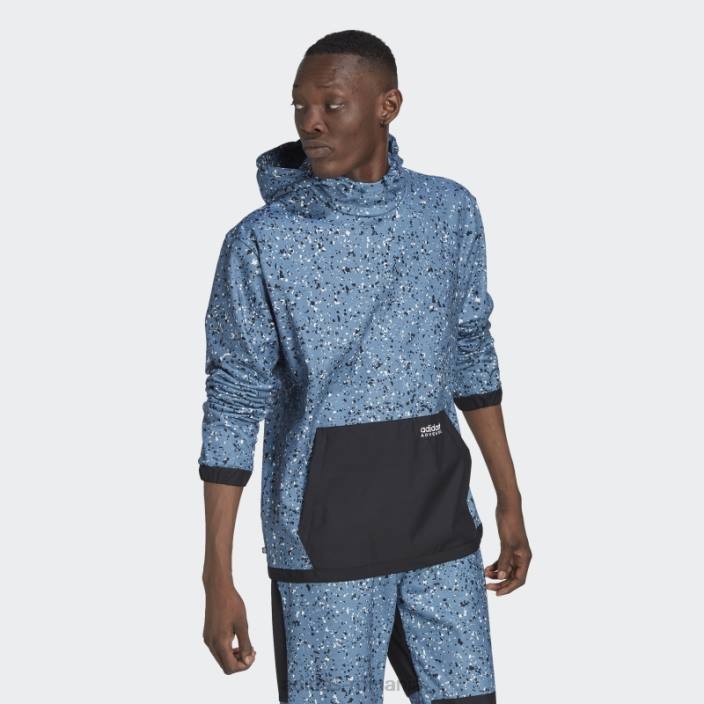 Adidas hanorac cu capota cu imprimeu de iarna aventura multicolor bărbați multicolor/albastru alterat 2JBN1253