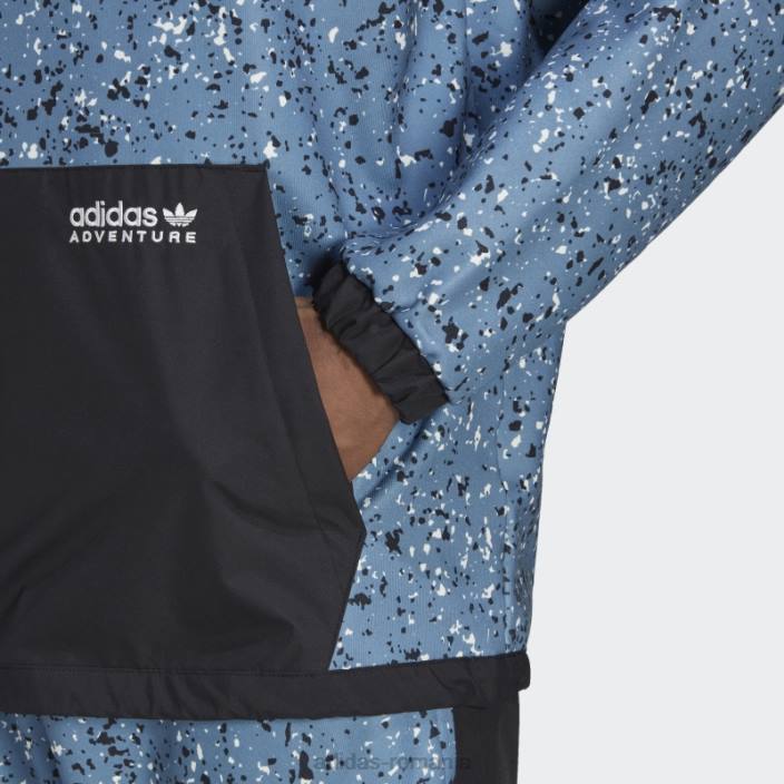 Adidas hanorac cu capota cu imprimeu de iarna aventura multicolor bărbați multicolor/albastru alterat 2JBN1253