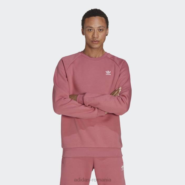 Adidas hanorac cu gât crew trefoil essentials roz bărbați roz 2JBN13408