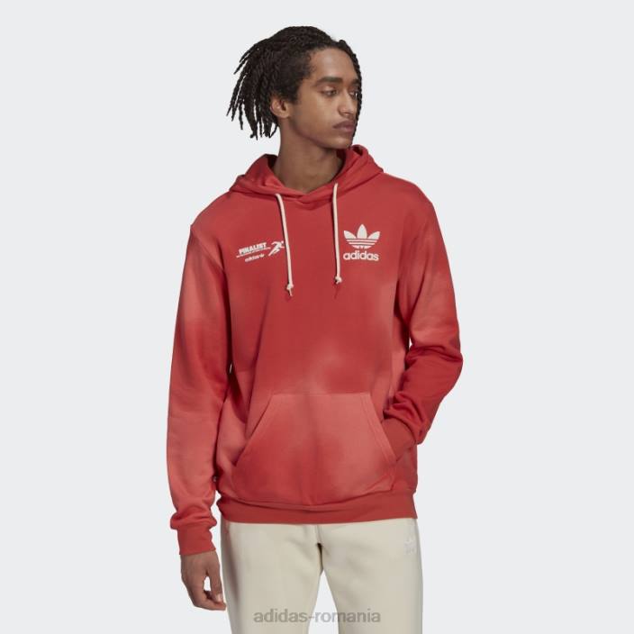 Adidas hanorac cu glugă de club cu grafică roșie bărbați rosu alb 2JBN7283