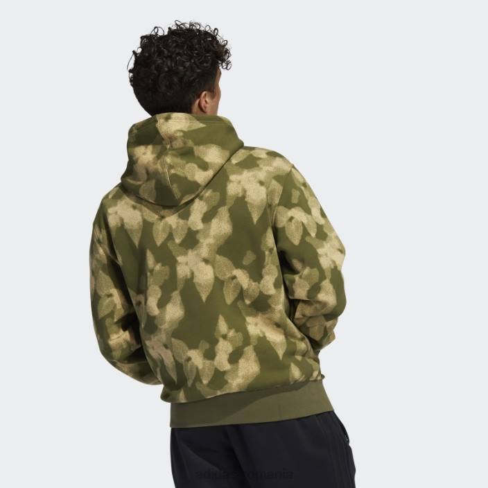 Adidas hanorac cu imprimeu peste tot cu frunze de iarna olive bărbați măsline 2JBN15133