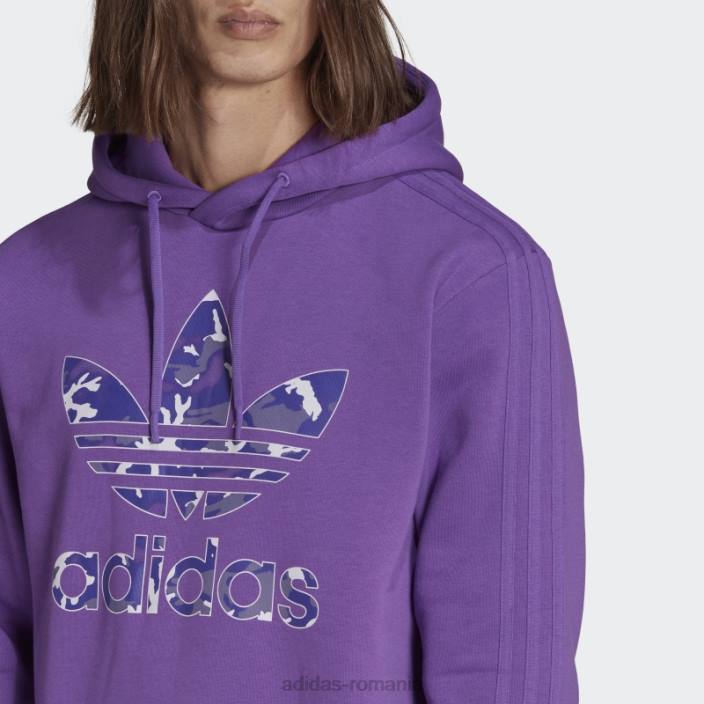 Adidas hanorac cu umplutură camo cu grafică violet bărbați Violet 2JBN13799