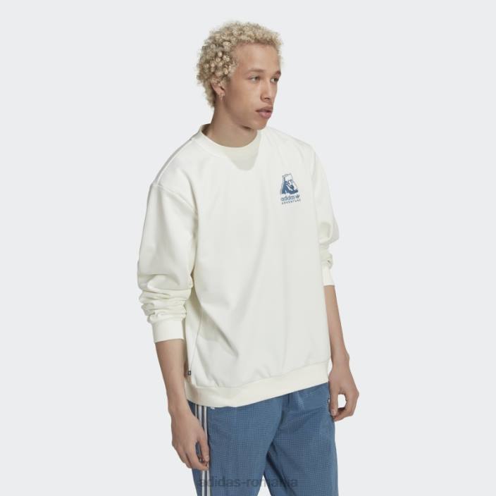 Adidas hanorac de iarnă aventură cu gât roșu fashion alb bărbați alb 2JBN1272