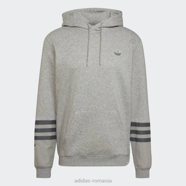 Adidas hanorac din fleece sprt gri mediu bărbați gri mediu 2JBN15282