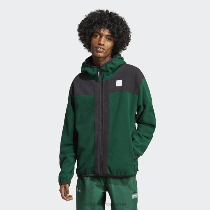 Adidas hanorac din lână polar cu fermoar complet verde închis adventure fc bărbați verde inchis 2JBN1420