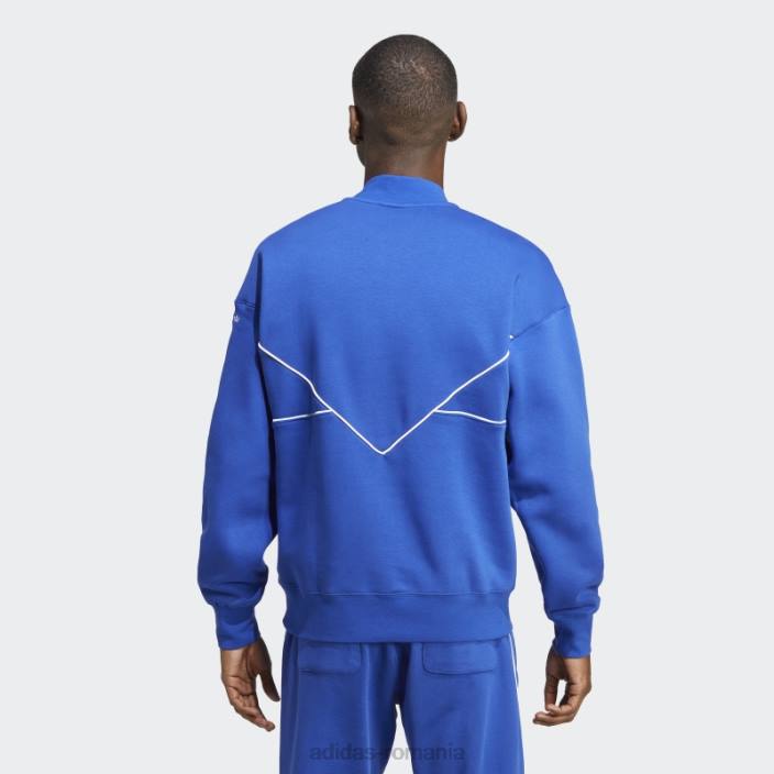 Adidas hanorac echipaj cu jumătate de fermoar adicolor sezonier albastru adidas bărbați albastru alb 2JBN5580