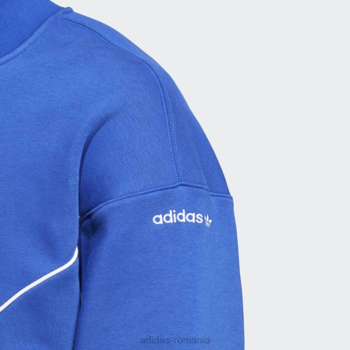 Adidas hanorac echipaj cu jumătate de fermoar adicolor sezonier albastru adidas bărbați albastru alb 2JBN5580