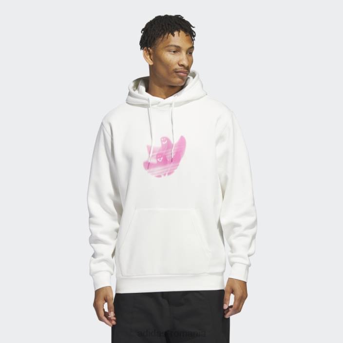 Adidas hanorac grafic shmoofoil (neutru de gen) alb bărbați alb/fucsia 2JBN1075