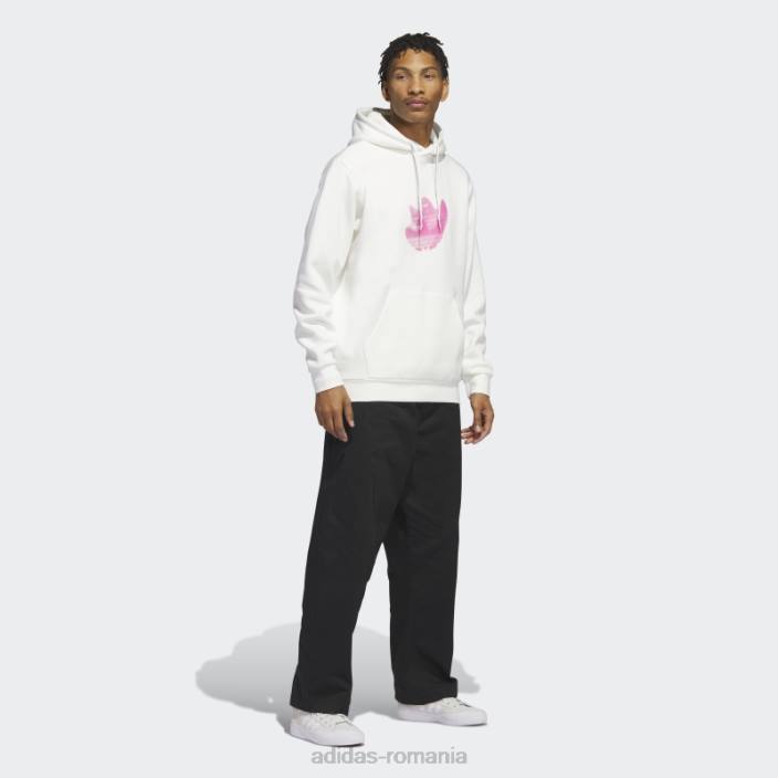 Adidas hanorac grafic shmoofoil (neutru de gen) alb bărbați alb/fucsia 2JBN1075