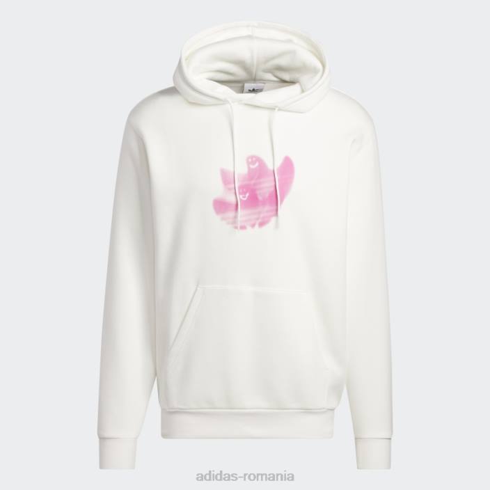 Adidas hanorac grafic shmoofoil (neutru de gen) alb bărbați alb/fucsia 2JBN1075