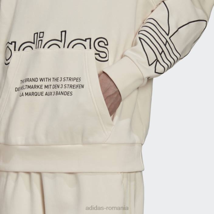Adidas hanorac grafic tricolor alb bărbați alb 2JBN1453