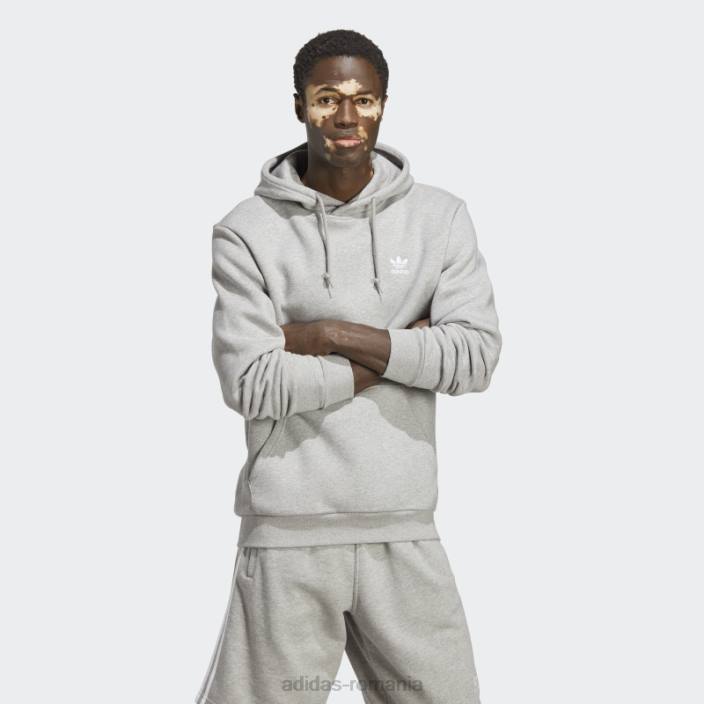 Adidas hanorac gri mediu trefoil essentials adidas bărbați gri mediu 2JBN13095