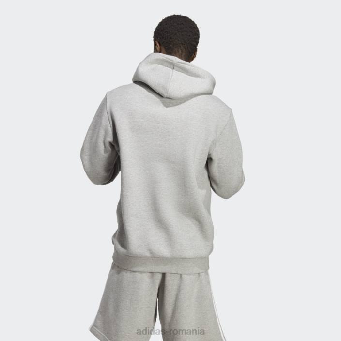 Adidas hanorac gri mediu trefoil essentials adidas bărbați gri mediu 2JBN13095
