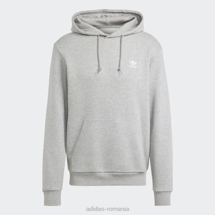 Adidas hanorac gri mediu trefoil essentials adidas bărbați gri mediu 2JBN13095