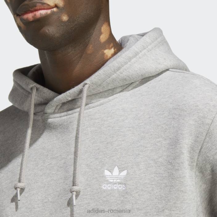 Adidas hanorac gri mediu trefoil essentials adidas bărbați gri mediu 2JBN13095