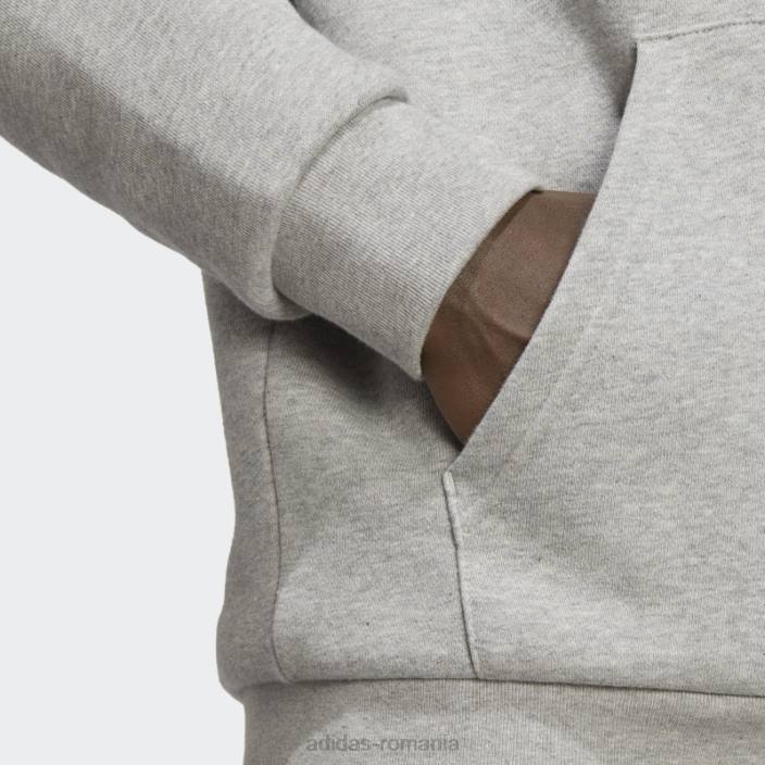 Adidas hanorac gri mediu trefoil essentials adidas bărbați gri mediu 2JBN13095