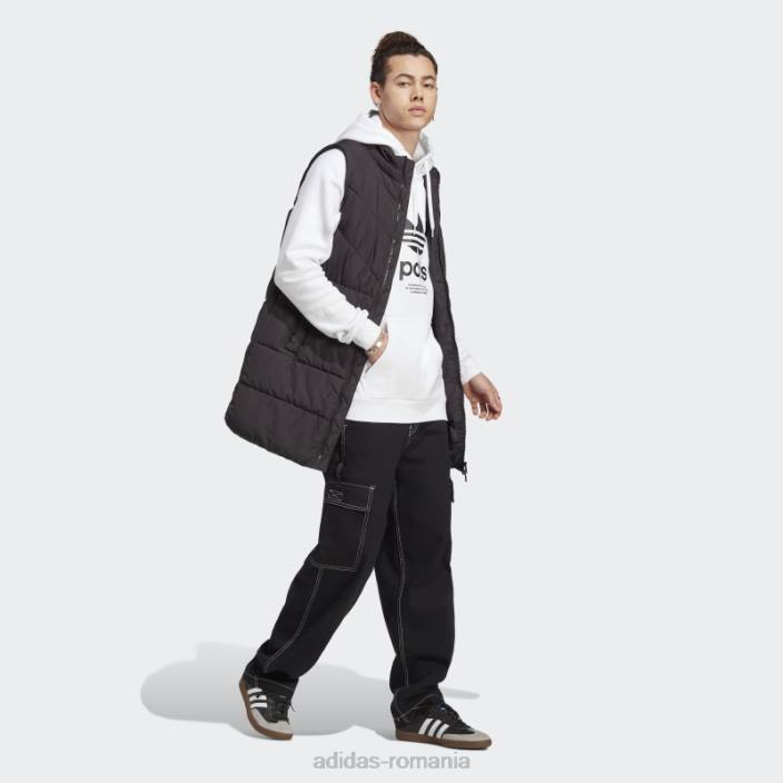 Adidas hanorac icone paris city originals alb bărbați alb 2JBN14072