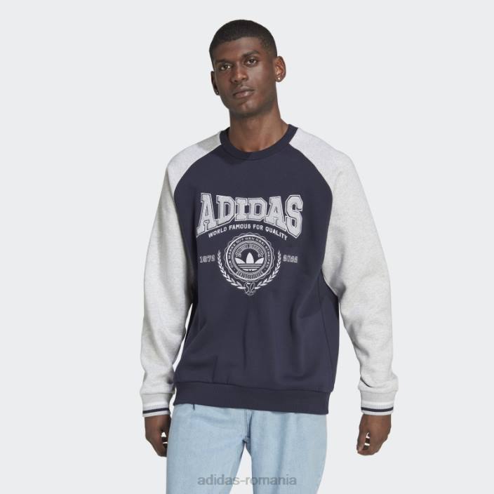 Adidas hanorac ink varsity crewgate bărbați cerneală 2JBN1228