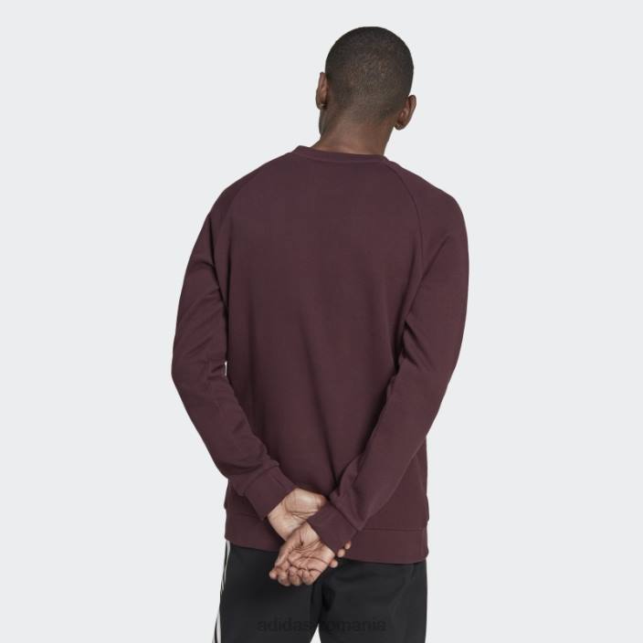 Adidas hanorac maro adicolor classics trefoil crewgate bărbați maro 2JBN1313