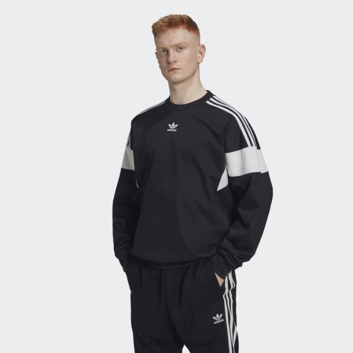 Adidas hanorac negru adicolor clasics cu linie de croială adidas bărbați negru 2JBN5187