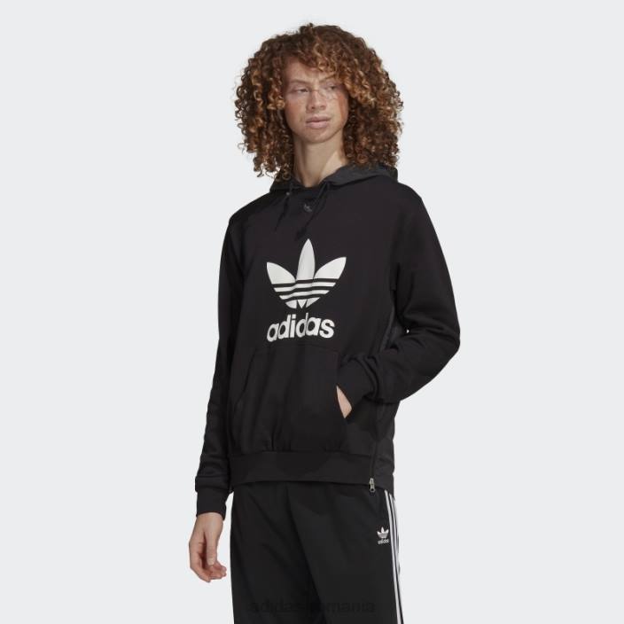 Adidas hanorac negru adicolor clasics din material clash trefoil adidas bărbați negru 2JBN4995