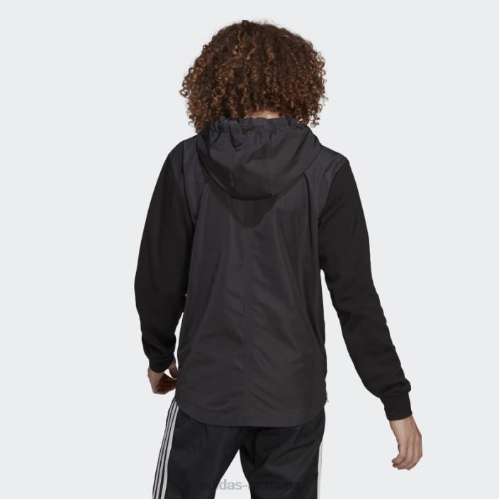 Adidas hanorac negru adicolor clasics din material clash trefoil adidas bărbați negru 2JBN4995