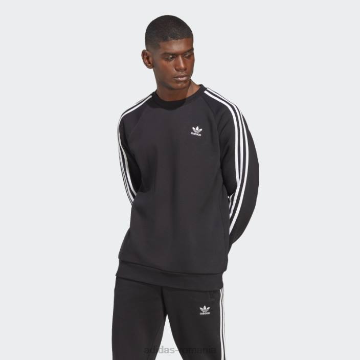 Adidas hanorac negru adicolor classics cu 3 dungi bărbați negru 2JBN4942