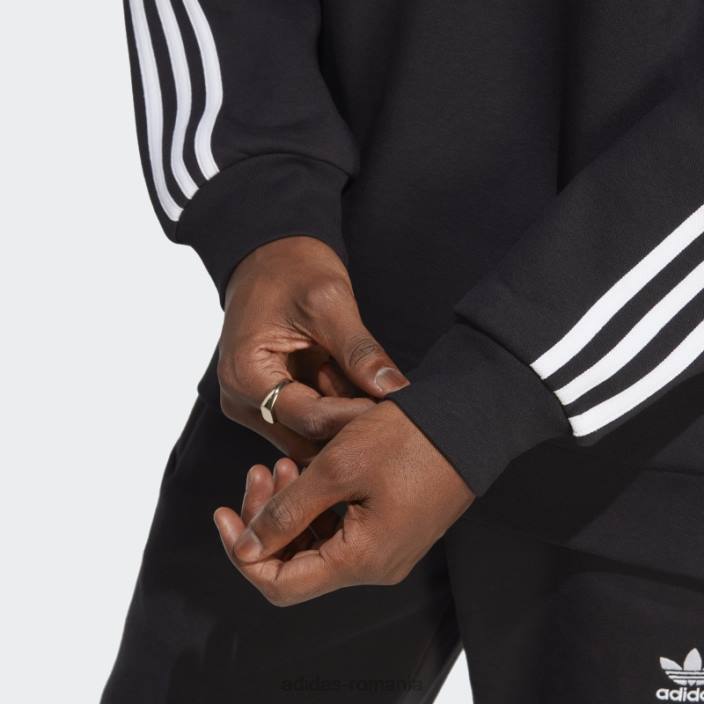 Adidas hanorac negru adicolor classics cu 3 dungi bărbați negru 2JBN4942