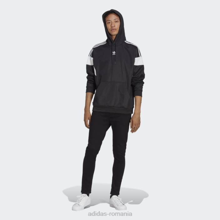 Adidas hanorac negru adicolor classics cut line bărbați negru 2JBN5507