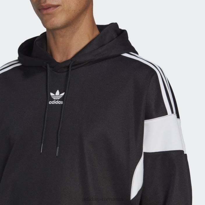 Adidas hanorac negru adicolor classics cut line bărbați negru 2JBN5507