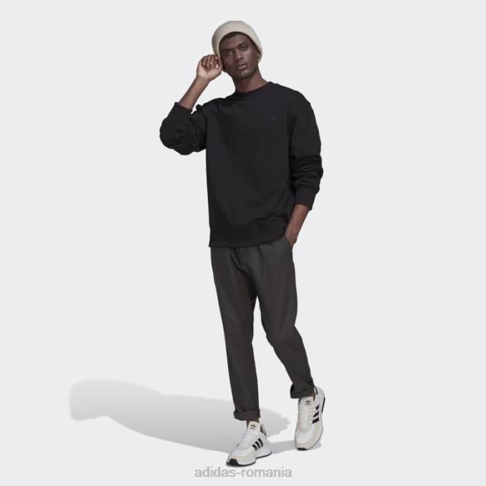 Adidas hanorac negru adicolor contempo crew french terry bărbați negru 2JBN815