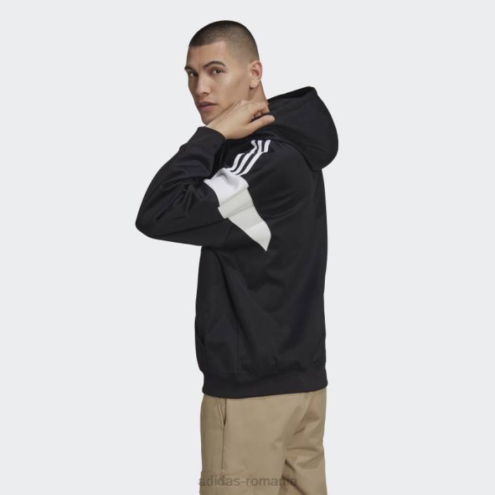 Adidas hanorac negru adicolor originals challenger bărbați alb negru 2JBN6683