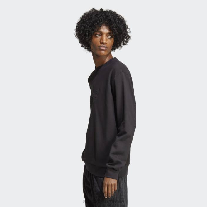 Adidas hanorac negru cu monogramă cu grafică bărbați negru 2JBN5116