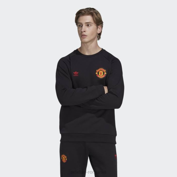 Adidas hanorac negru manchester united essentials trefoil adidas bărbați negru 2JBN13323