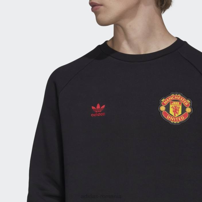 Adidas hanorac negru manchester united essentials trefoil adidas bărbați negru 2JBN13323