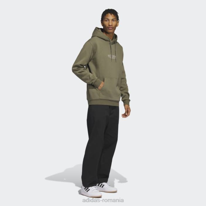 Adidas hanorac olive 4.0 strike through (neutru de gen) bărbați măsliniu/alb 2JBN13433