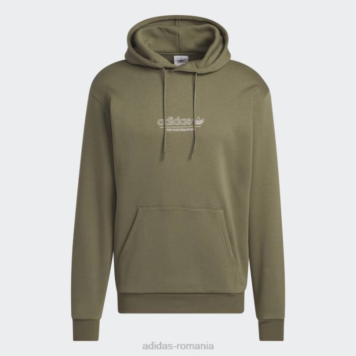 Adidas hanorac olive 4.0 strike through (neutru de gen) bărbați măsliniu/alb 2JBN13433
