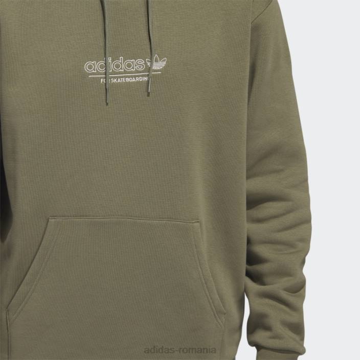 Adidas hanorac olive 4.0 strike through (neutru de gen) bărbați măsliniu/alb 2JBN13433